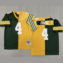 FAVRE #4 Men's Green Bay Packers Retro NFL Jersey 包装工