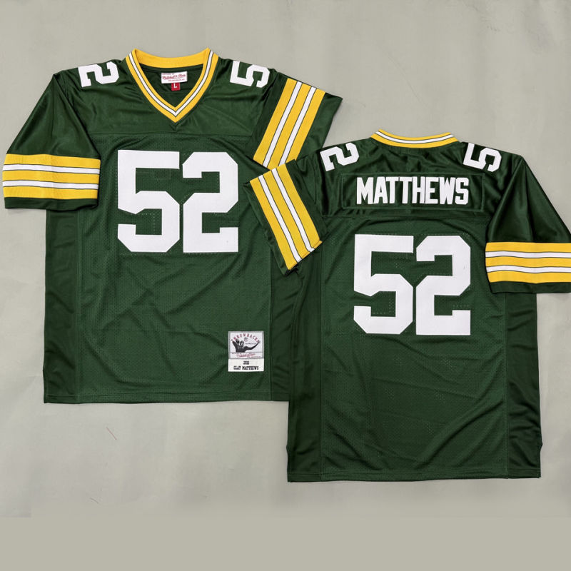 MATTHEWS #52 Men's Green Bay Packers Retro NFL Jersey
