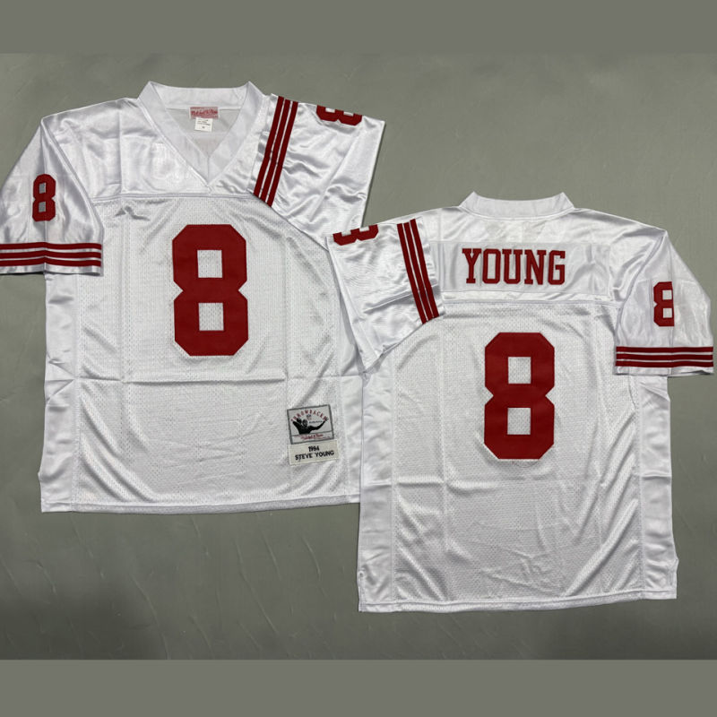 YOUNG #8 Men's San Francisco 49ers Retro NFL Jersey #49