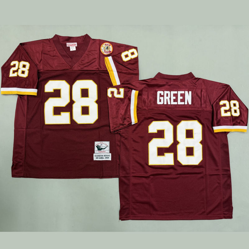 GREEN #28 Men's Washington Commanders Retro NFL Jersey