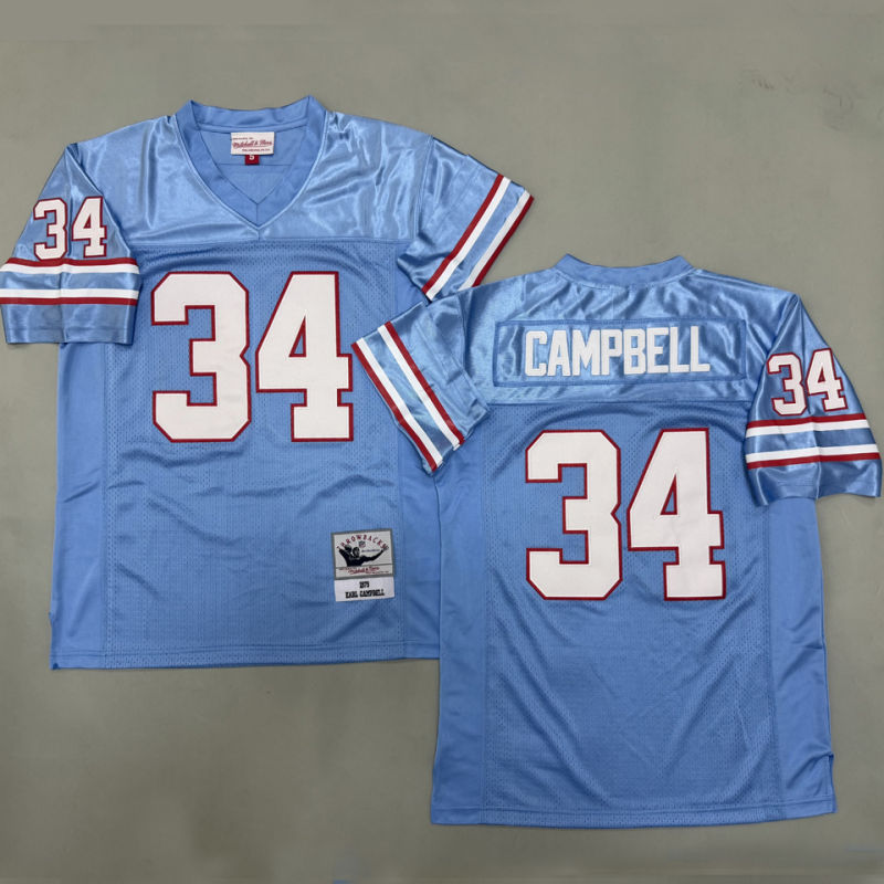 CAMPBELL #34 Men's Tennessee Titans Retro NFL Jersey