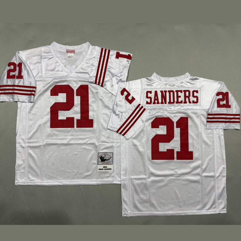 SANDERS #21 Men's San Francisco 49ers Retro NFL Jersey #49