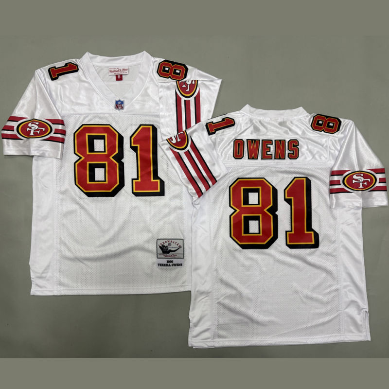 OWENS #81 Men's San Francisco 49ers Retro NFL Jersey #49