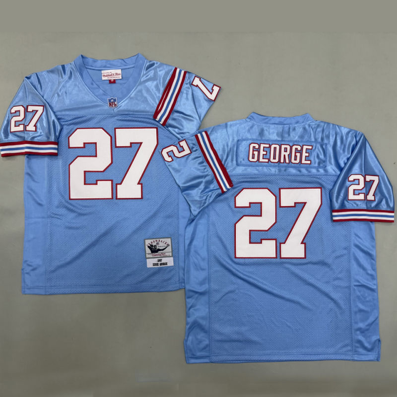 GEORGE #27 Men's Tennessee Titans Retro NFL Jersey