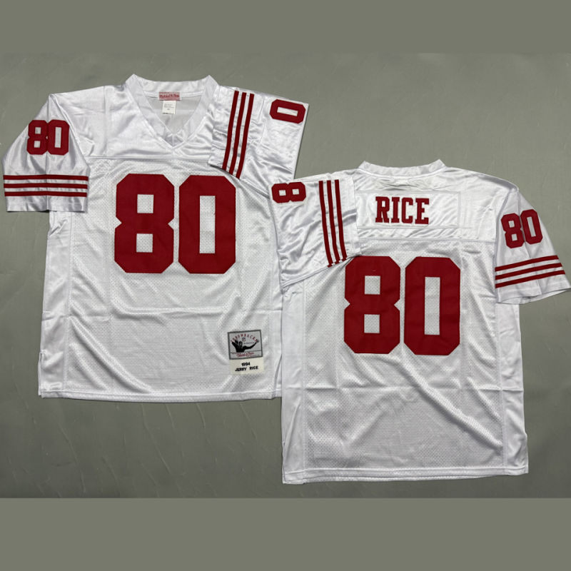 RICE #80 Men's San Francisco 49ers Retro NFL Jersey #49