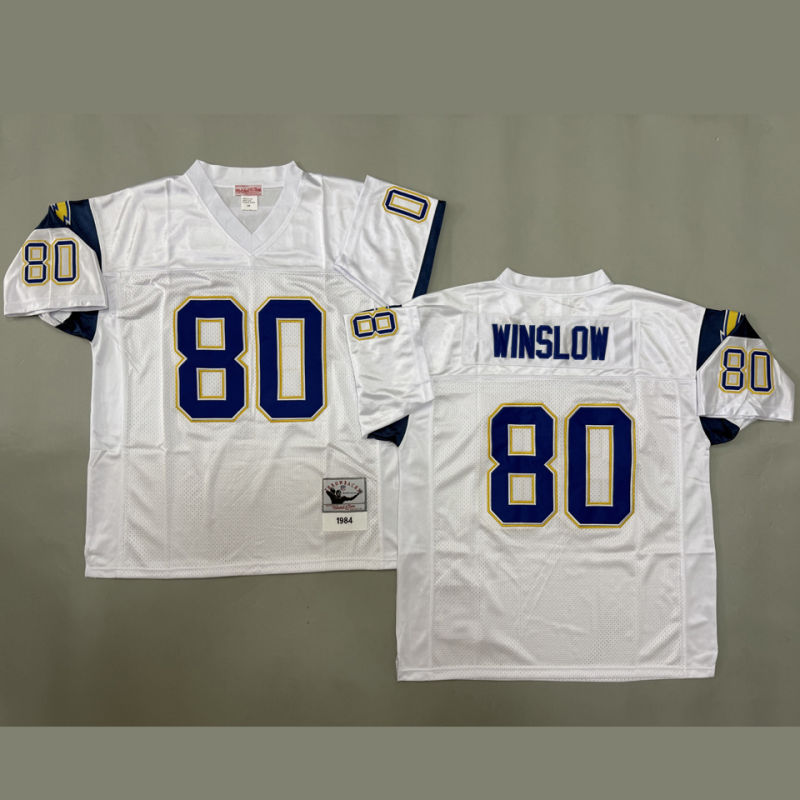 WINSLOW #80 Men's Los Angeles Chargers Retro NFL Jersey