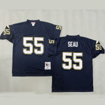 SEAU #55 Men's Los Angeles Chargers Retro NFL Jersey 闪电