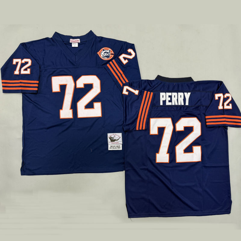 PERRY #72 Men's Chicago Bears Retro NFL Jersey