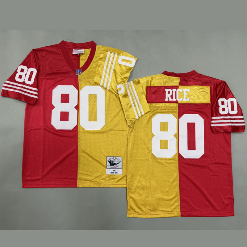 RICE #80 Men's San Francisco 49ers Retro NFL Jersey #49