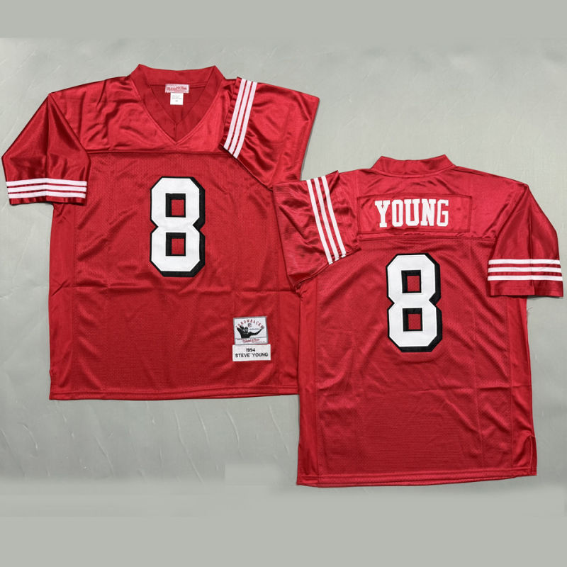 YOUNG #8 Men's San Francisco 49ers Retro NFL Jersey #49