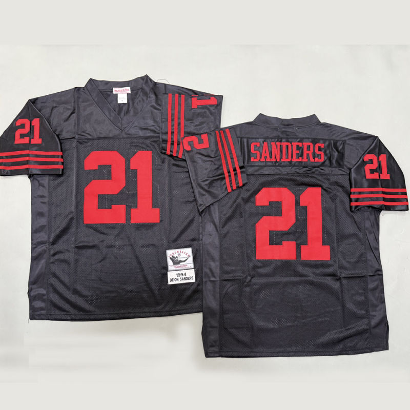 SANDERS #21 Men's San Francisco 49ers Retro NFL Jersey #49