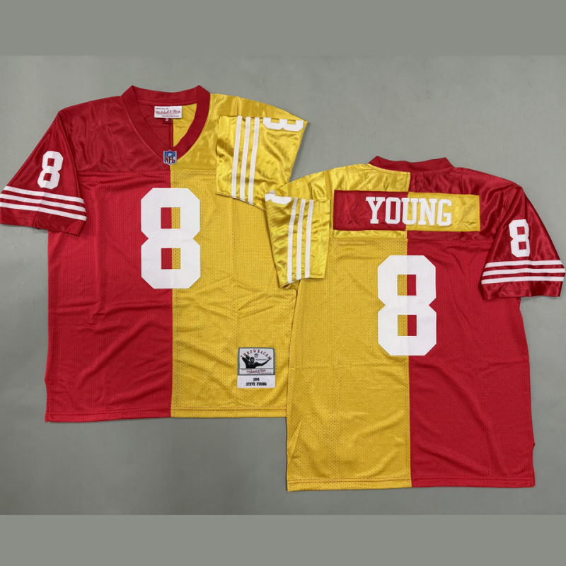 YOUNG #8 Men's San Francisco 49ers Retro NFL Jersey #49