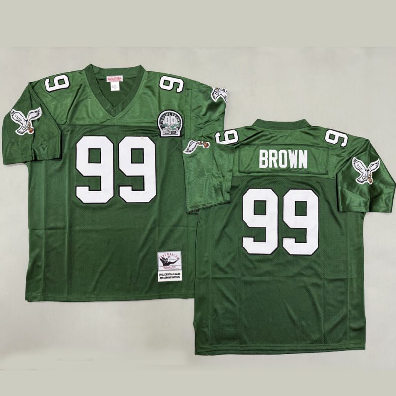 BROWN #99 Men's Philadelphia Eagles Retro NFL Jersey