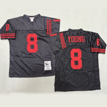 YOUNG #8 Men's San Francisco 49ers Retro NFL Jersey 49人