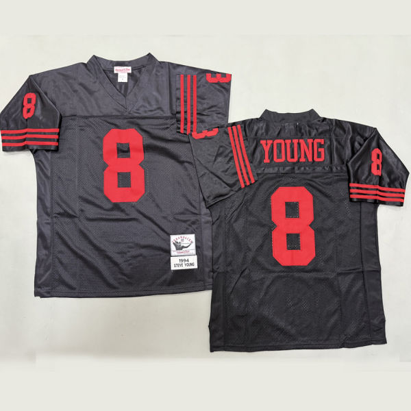 YOUNG #8 Men's San Francisco 49ers Retro NFL Jersey 49人