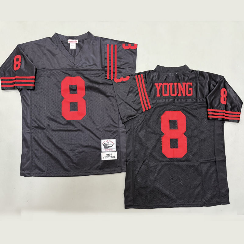 YOUNG #8 Men's San Francisco 49ers Retro NFL Jersey #49