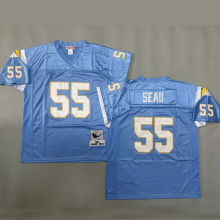 SEAU #55 Men's Los Angeles Chargers Retro NFL Jersey 闪电