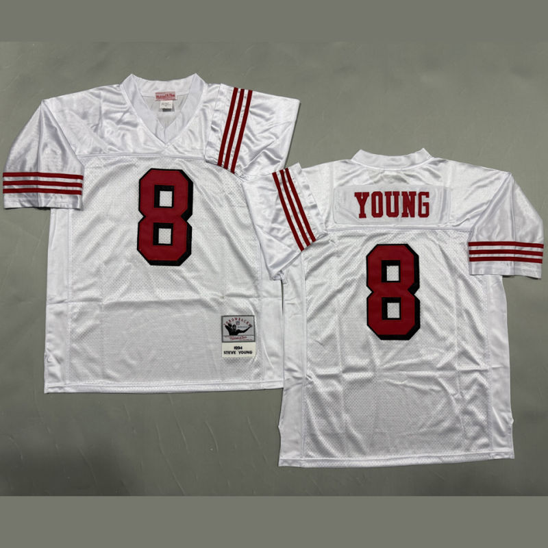 YOUNG #8 Men's San Francisco 49ers Retro NFL Jersey #49