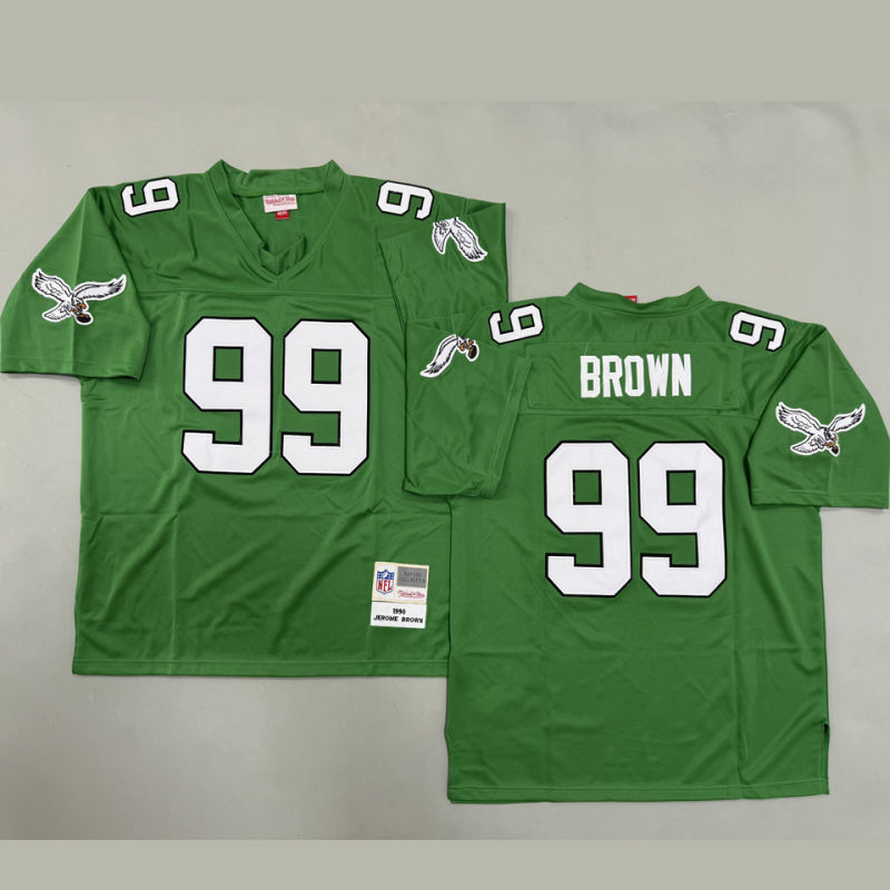 BROWN #99 Men's Philadelphia Eagles Retro NFL Jersey