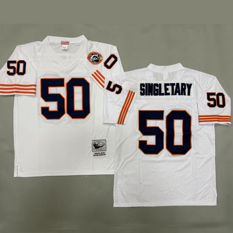 SINGLETARY #50 Men's Chicago Bears Retro NFL Jersey