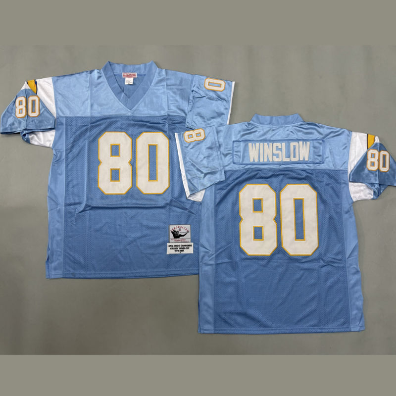 WINSLOW #80 Men's Los Angeles Chargers Retro NFL Jersey