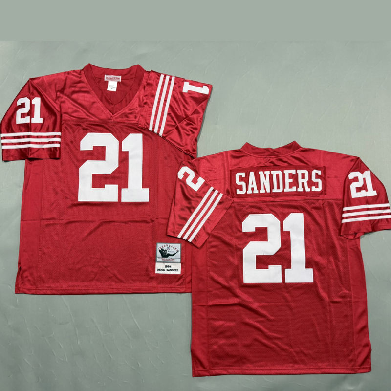 SANDERS #21 Men's San Francisco 49ers Retro NFL Jersey #49