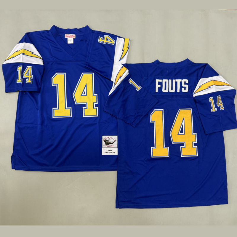 FOUTS #14 Men's Los Angeles Chargers Retro NFL Jersey