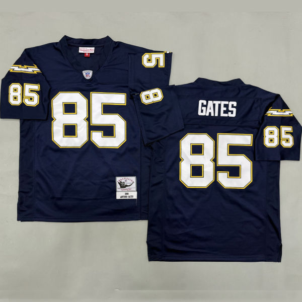 GATES #85 Men's Los Angeles Chargers Retro NFL Jersey 闪电