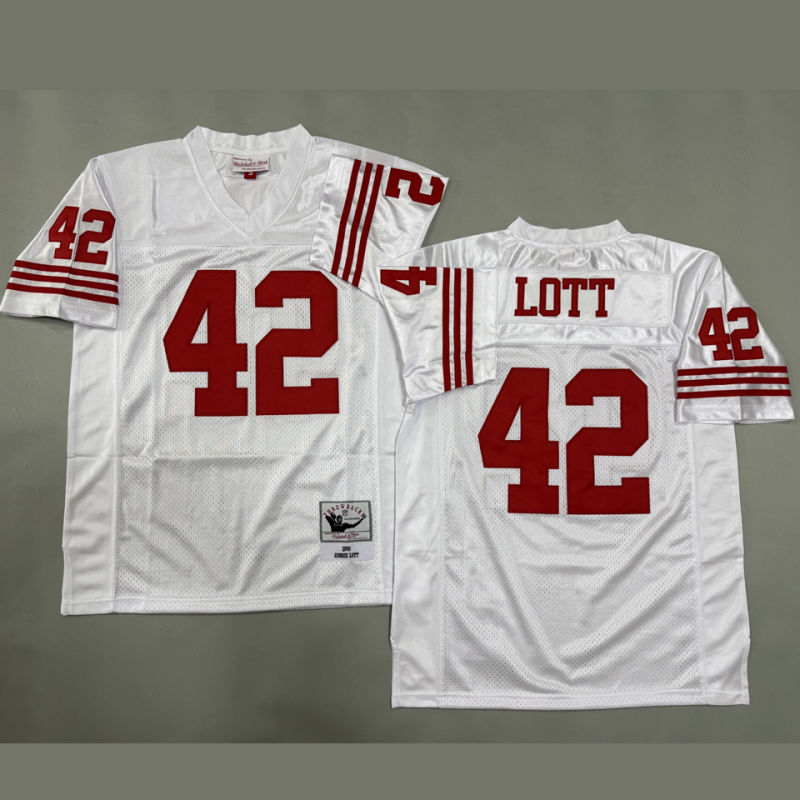 LOTT #42 Men's San Francisco 49ers Retro NFL Jersey #49