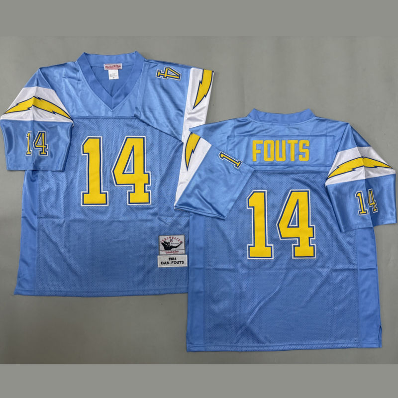 FOUTS #14 Men's Los Angeles Chargers Retro NFL Jersey
