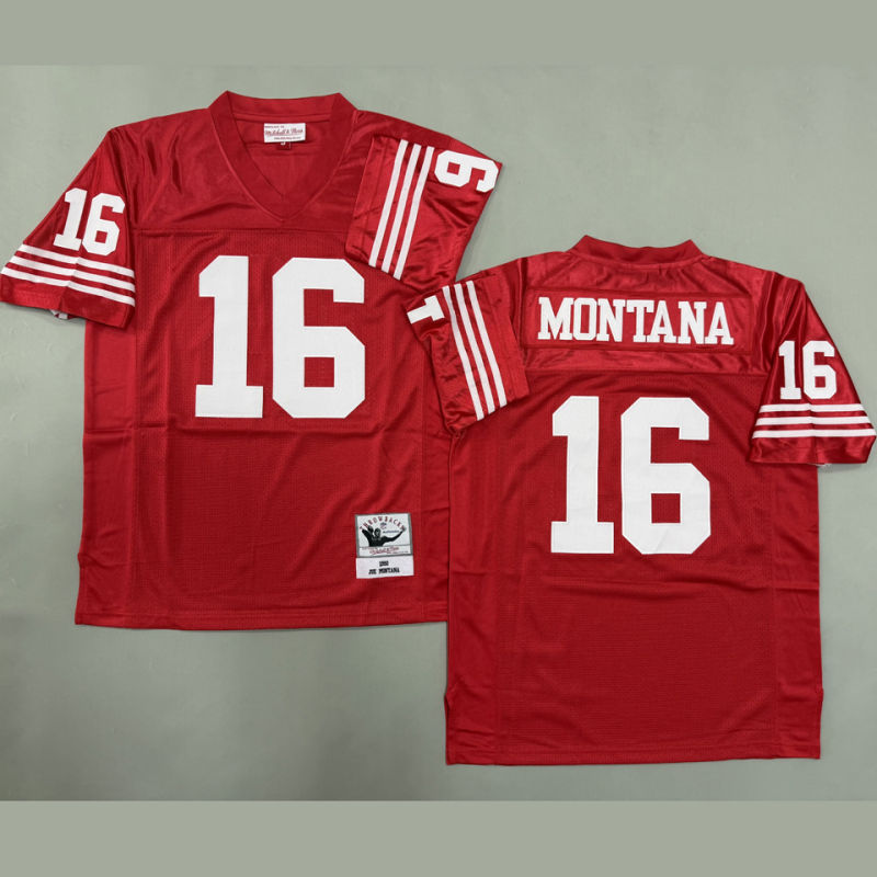 MONTANA #16 Men's San Francisco 49ers Retro NFL Jersey #49