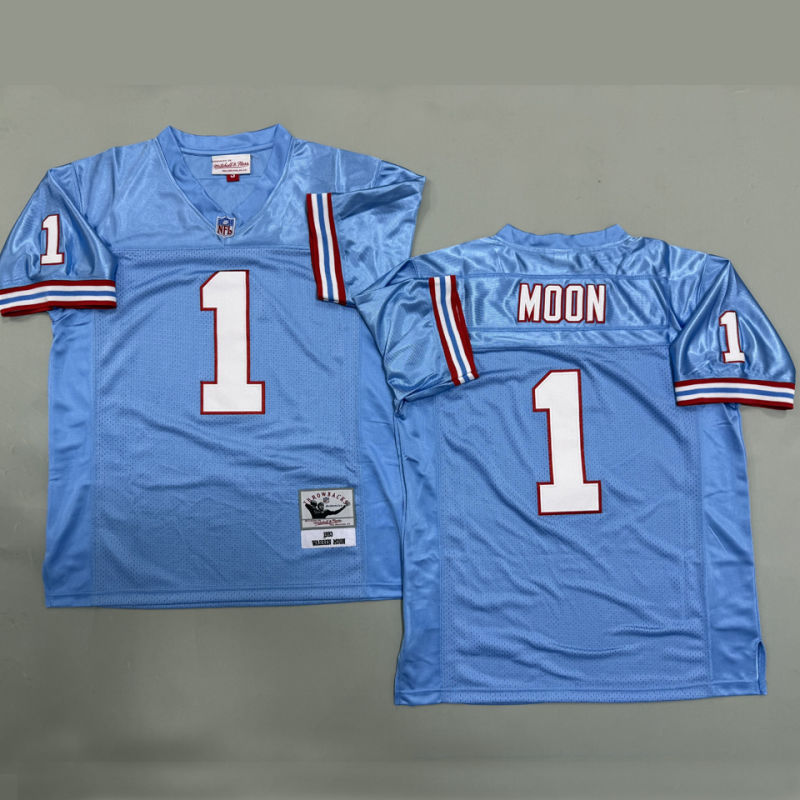 MOON #1 Men's Tennessee Titans Retro NFL Jersey