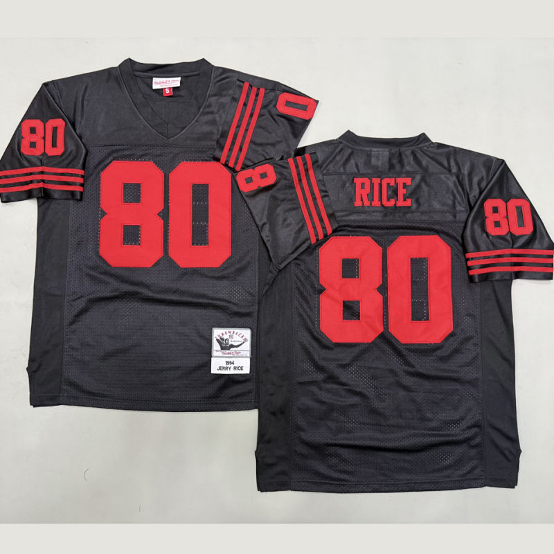 RICE #80 Men's San Francisco 49ers Retro NFL Jersey #49