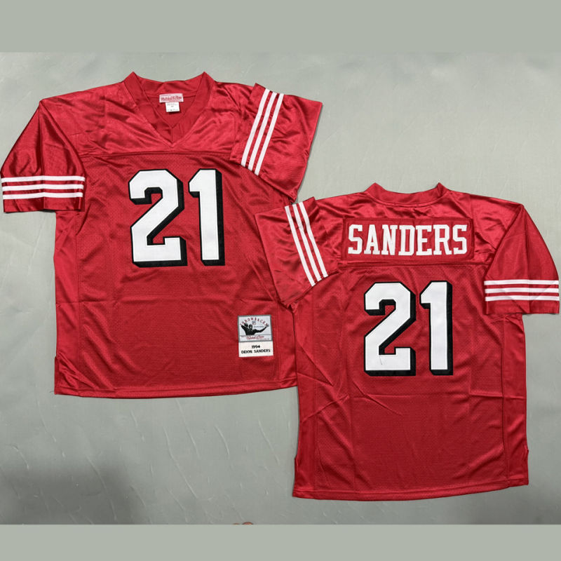 SANDERS #21 Men's San Francisco 49ers Retro NFL Jersey #49