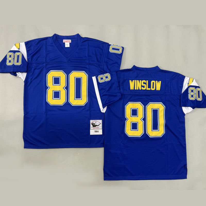 WINSLOW #80 Men's Los Angeles Chargers Retro NFL Jersey