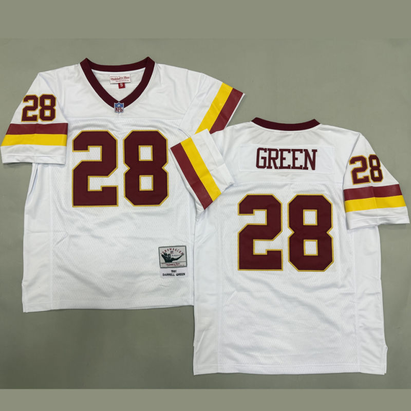 GREEN #28 Men's Washington Commanders Retro NFL Jersey