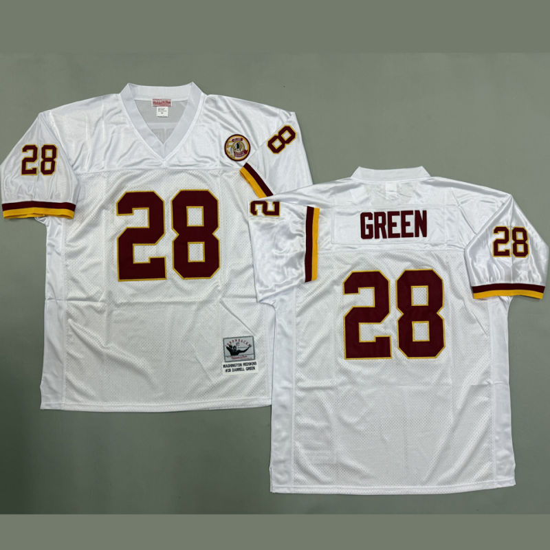 GREEN #28 Men's Washington Commanders Retro NFL Jersey