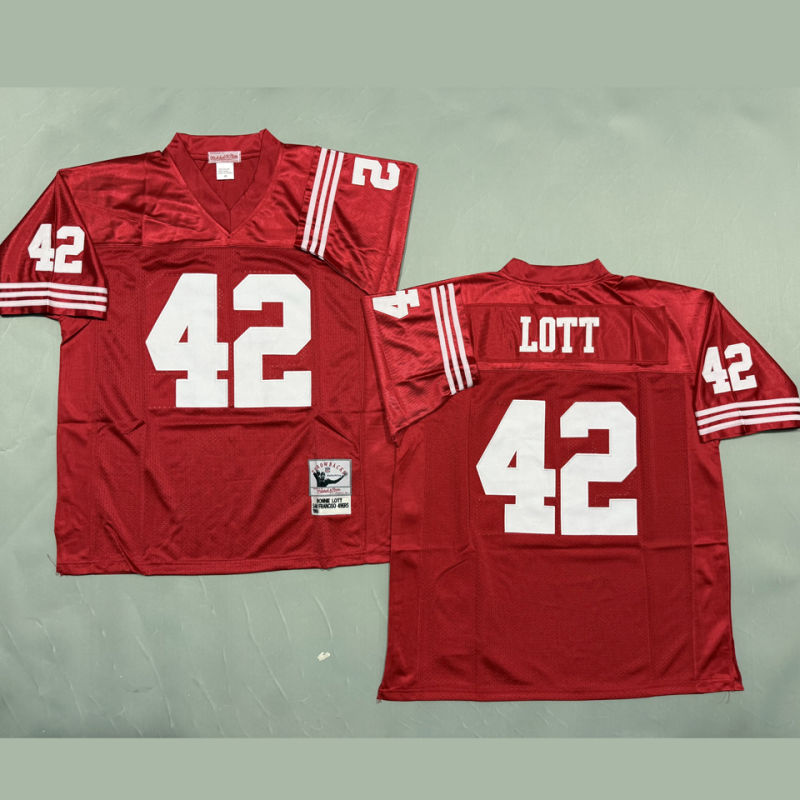 LOTT #42 Men's San Francisco 49ers Retro NFL Jersey #49