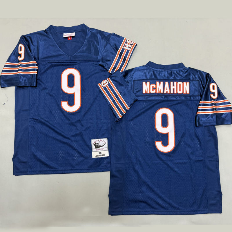 McMAHON #9 Men's Chicago Bears Retro NFL Jersey