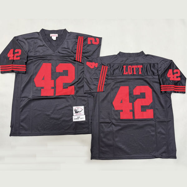 LOTT #42 Men's San Francisco 49ers Retro NFL Jersey 49人