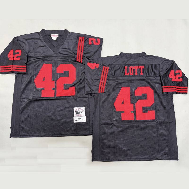 LOTT #42 Men's San Francisco 49ers Retro NFL Jersey #49
