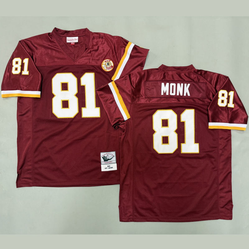 MONK #81 Men's Washington Commanders Retro NFL Jersey