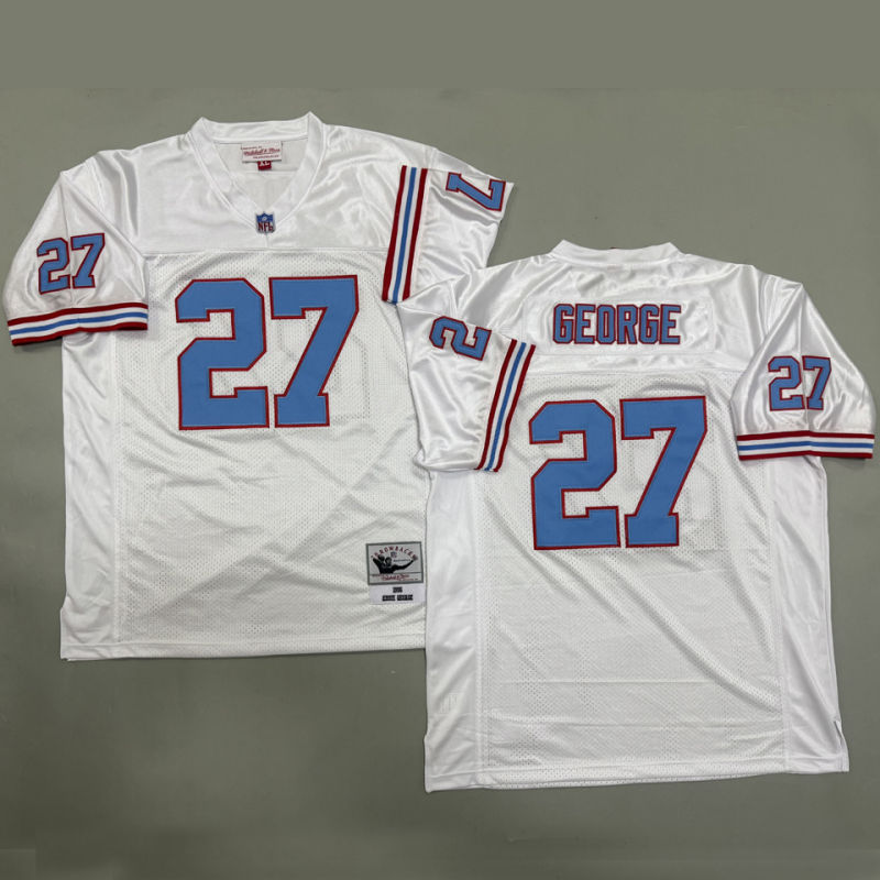 GEORGE #27 Men's Tennessee Titans Retro NFL Jersey
