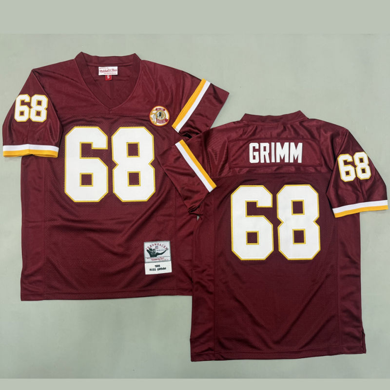 GRIMM #68 Men's Washington Commanders Retro NFL Jersey