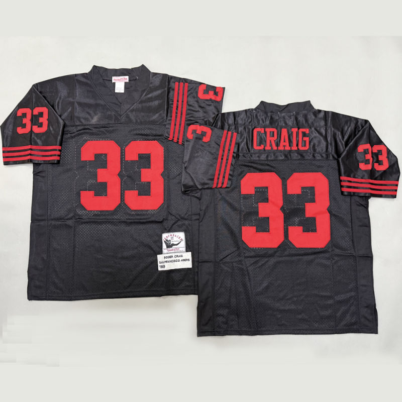 CRAIG #33 Men's San Francisco 49ers Retro NFL Jersey #49