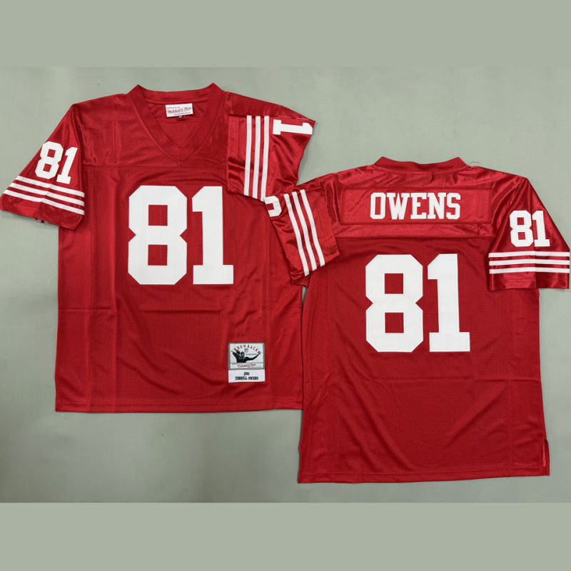 OWENS #81 Men's San Francisco 49ers Retro NFL Jersey #49
