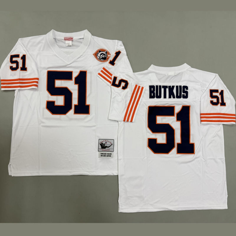 BUTKUS #51 Men's Chicago Bears Retro NFL Jersey