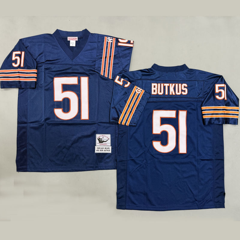 BUTKUS #51 Men's Chicago Bears Retro NFL Jersey