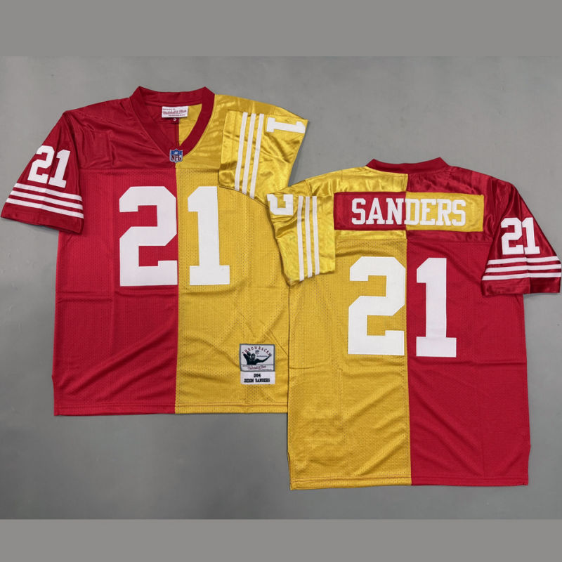 SANDERS #21 Men's San Francisco 49ers Retro NFL Jersey #49