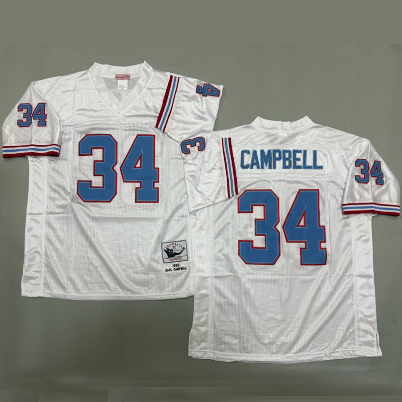 CAMPBELL #34 Men's Tennessee Titans Retro NFL Jersey